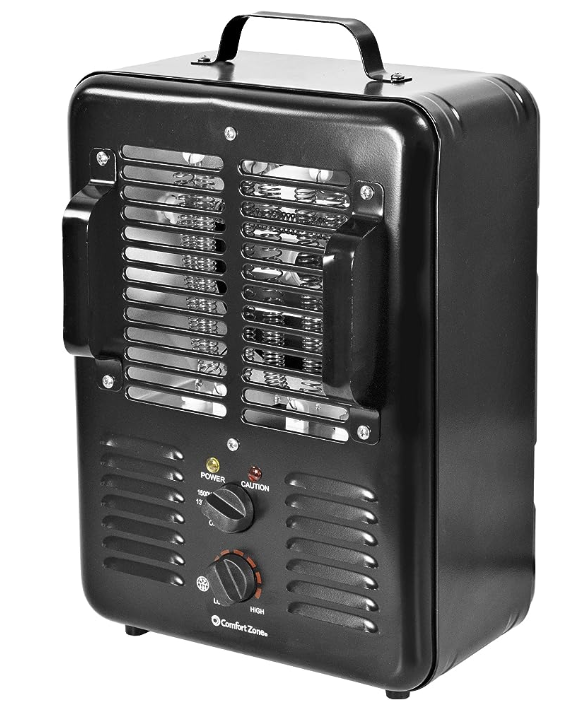 comfort-zone-cz799bk-1-500-watt-milkhouse-style-electric-portable